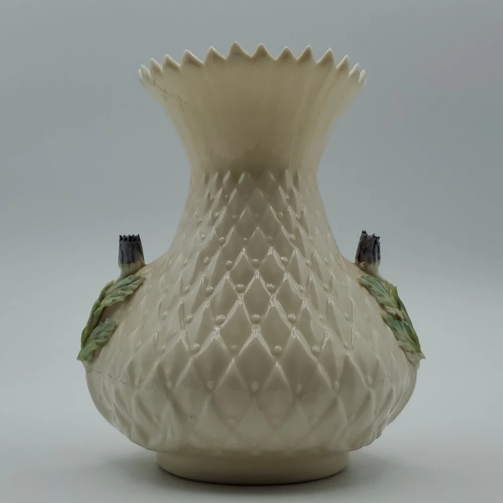 Belleek Ireland Thistle Vase / Belleek Ireland Beautiful Vintage Vase - Picture 4 of 6
